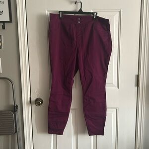 Terra & Sky Burgundy pants, plus size 1X (16W-18W).